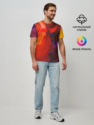 Мужская базовая футболка / Горная абстракция