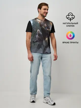 Мужская базовая футболка / Геральт и Йен