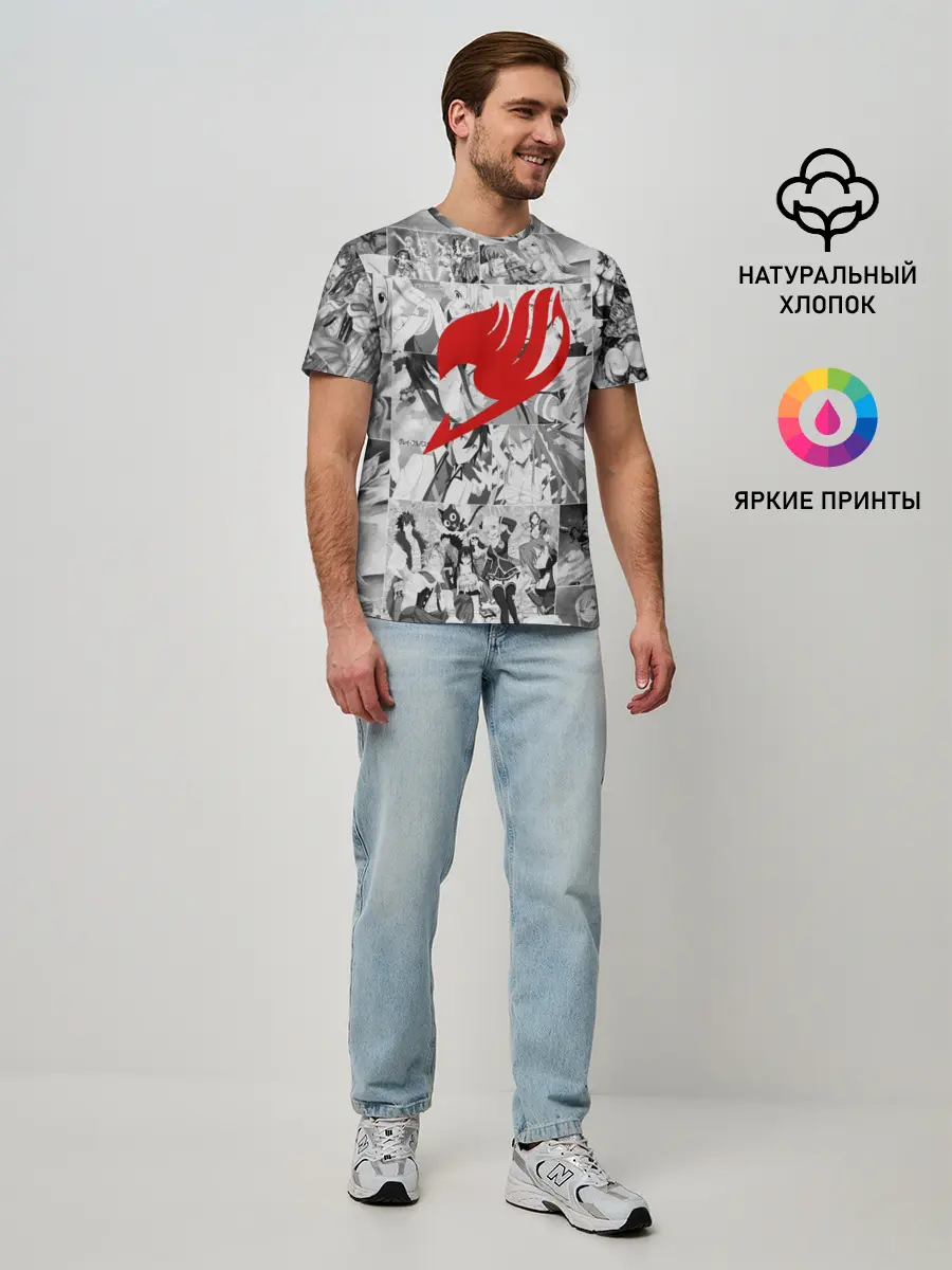 Мужская базовая футболка / Все герои Фейри Тейл