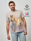 Мужская базовая футболка / Белая лошадь