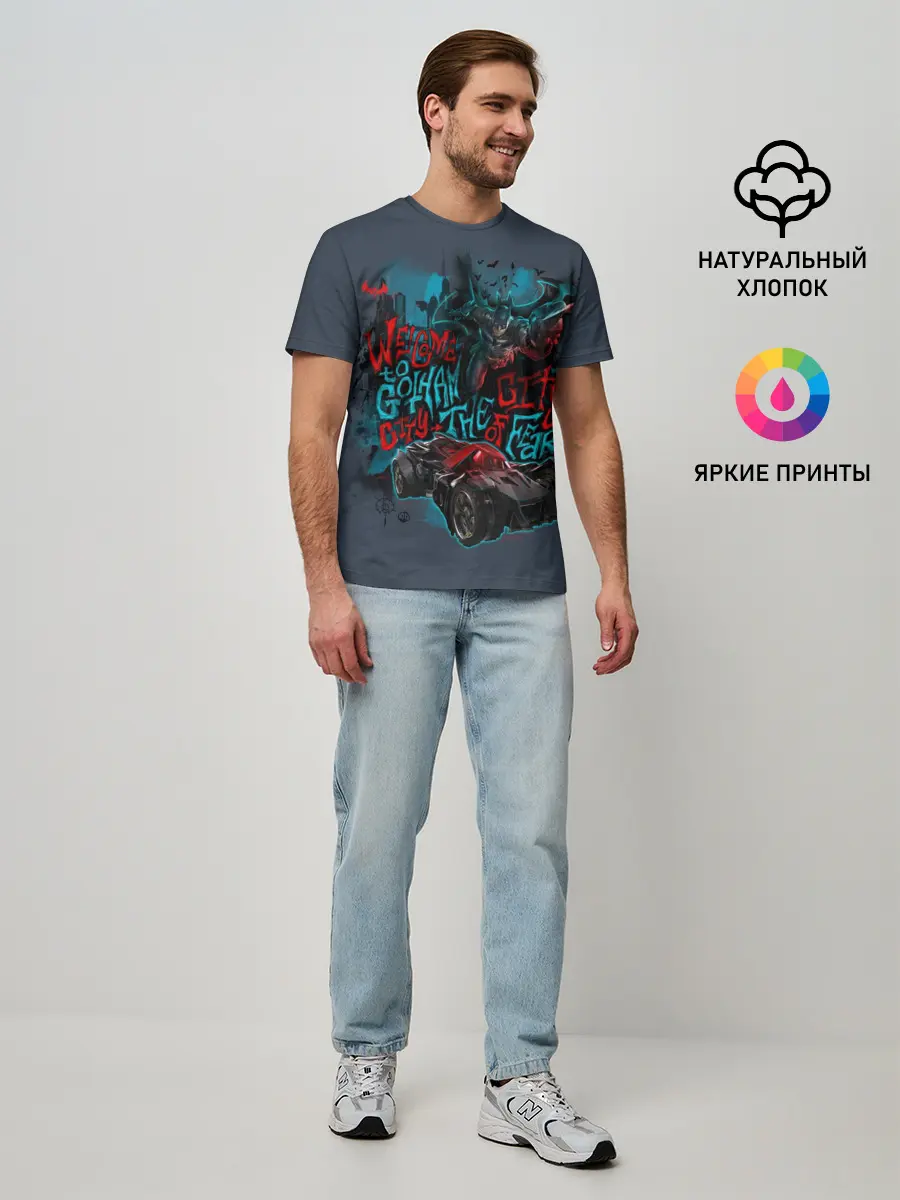 Мужская базовая футболка / Batman: Arkham Knight