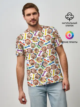 Мужская базовая футболка / Йоркширский Терьер