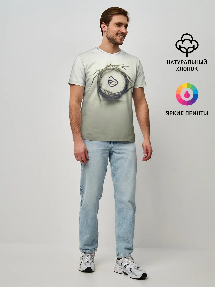 Мужская базовая футболка / Настоящий Детектив Символ