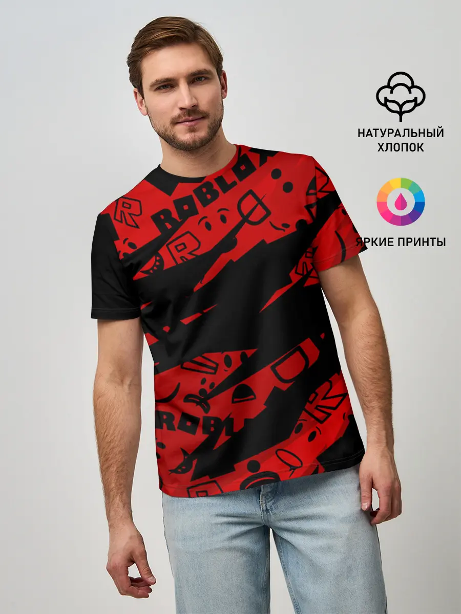 Мужская базовая футболка / Roblox