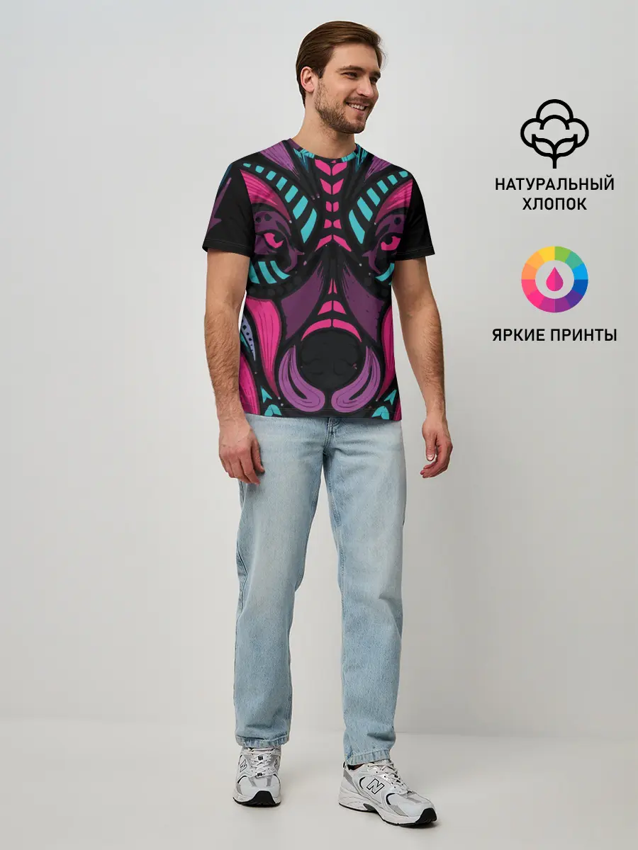 Мужская базовая футболка / Морда волка