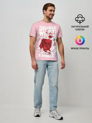 Мужская базовая футболка / Divine white snake