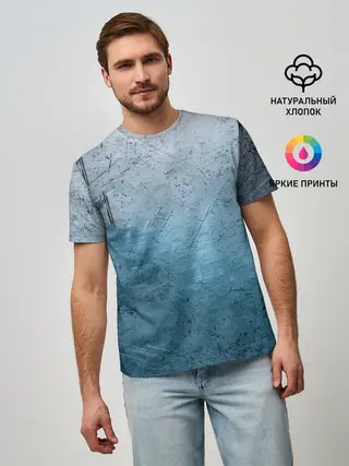 Мужская базовая футболка / Blue Glass