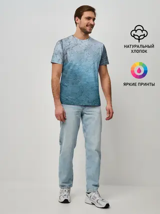 Мужская базовая футболка / Blue Glass