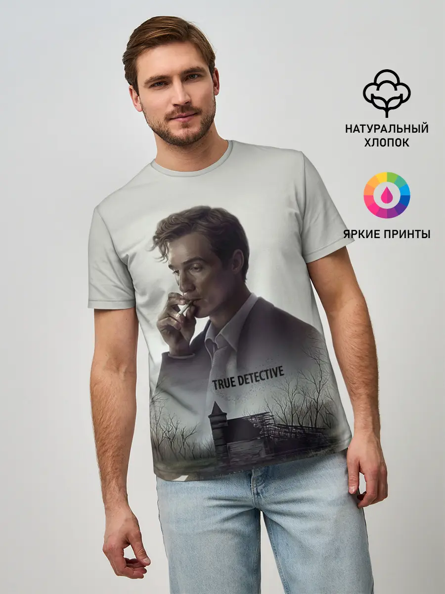 Мужская базовая футболка / True Detective