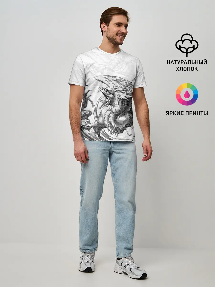 Мужская базовая футболка / Грифон