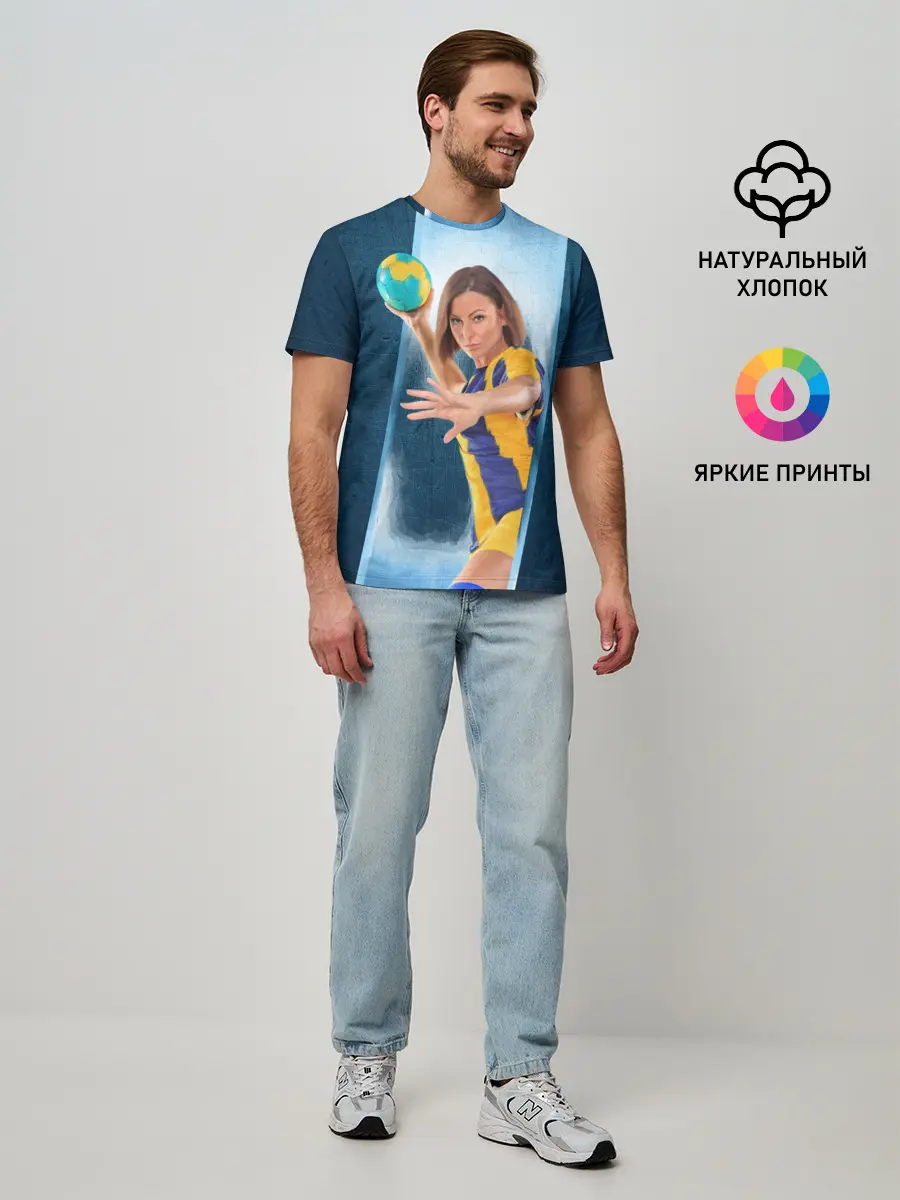 Мужская базовая футболка / Гандболистка