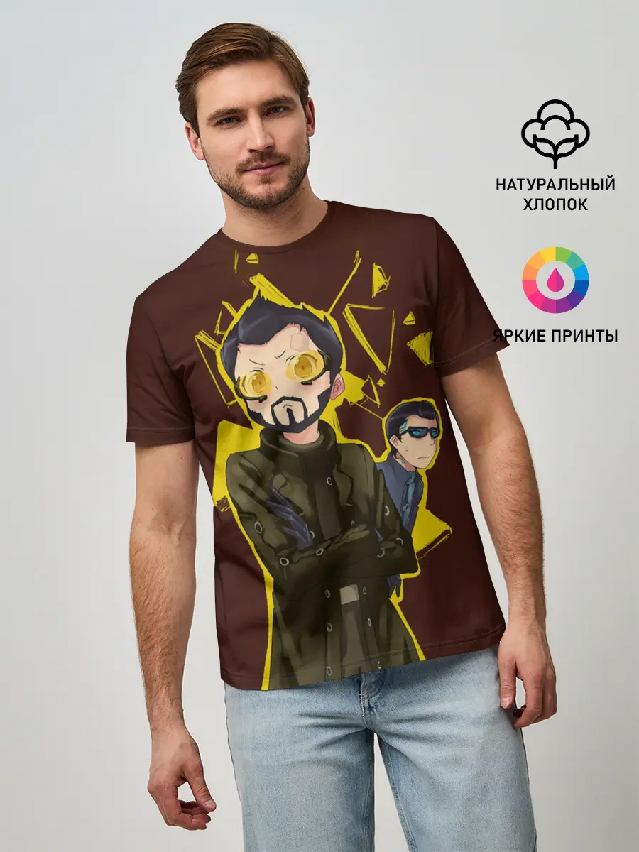 Мужская базовая футболка / Anime Adam Jensen