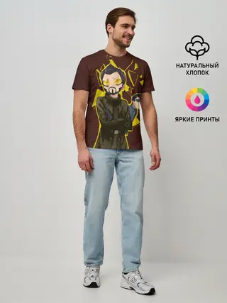 Мужская базовая футболка / Anime Adam Jensen