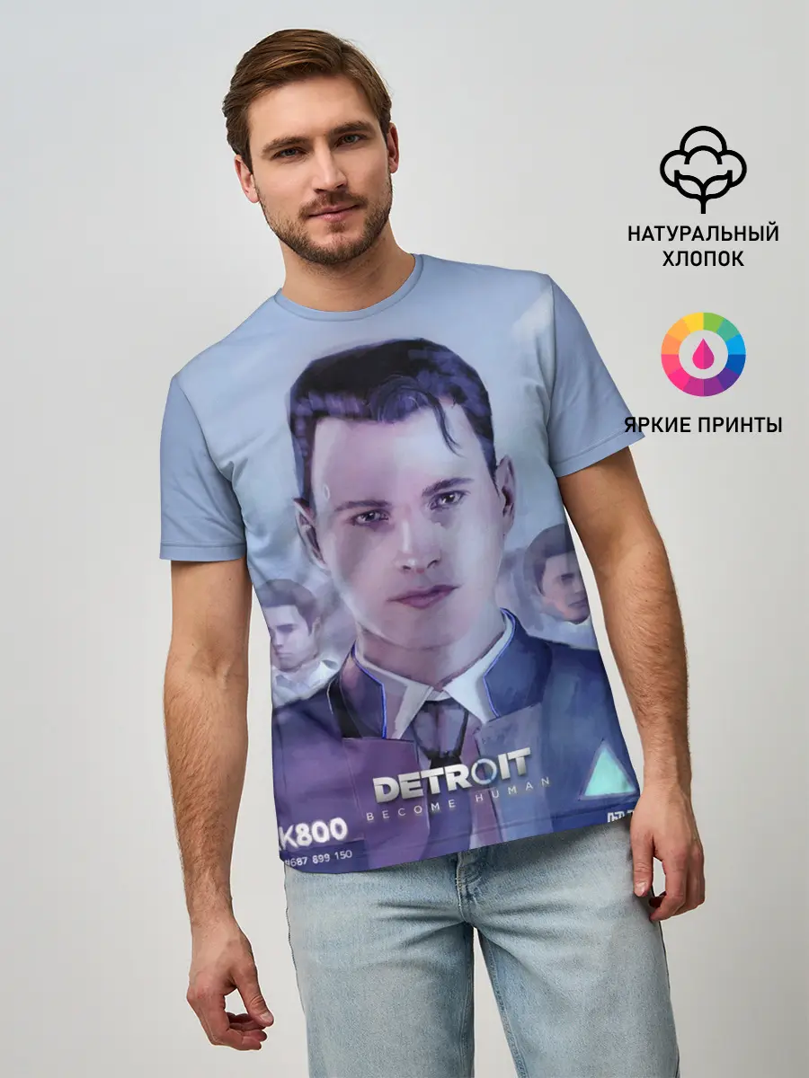 Мужская базовая футболка / Detroit become human