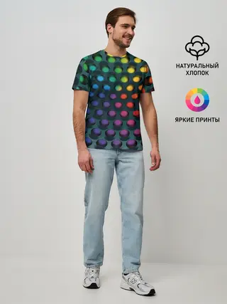 Мужская базовая футболка / 3Д спектр