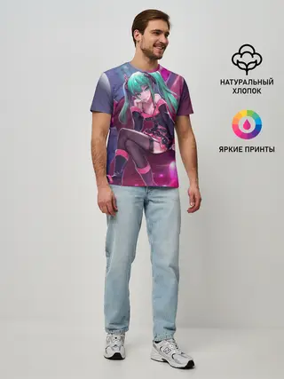 Мужская базовая футболка / Хатсуне Мику