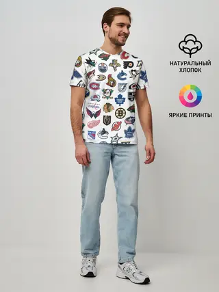 Мужская базовая футболка / Логотипы НХЛ