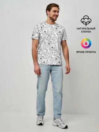 Мужская базовая футболка / котики и кошки