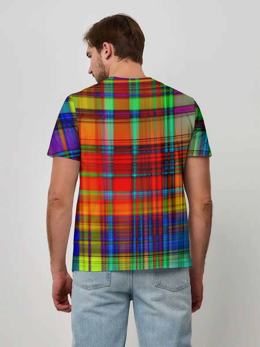 Мужская базовая футболка / Неоновая сетка