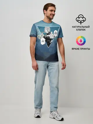 Мужская базовая футболка / Магическая Битва | Реплика Кугисаки Нобара