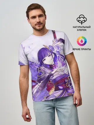 Мужская базовая футболка / Raiden Shogun | Genshin Impact