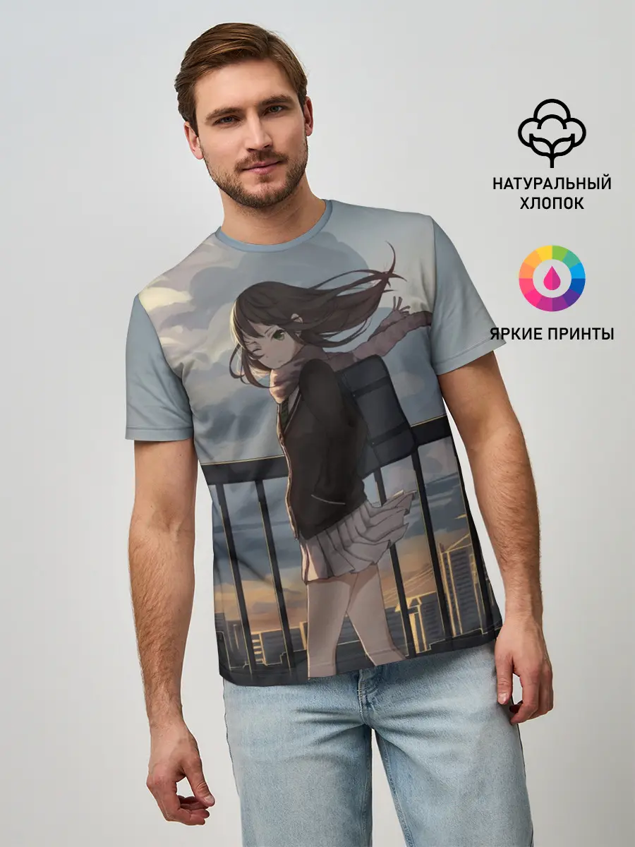 Мужская базовая футболка / IDOLMASTER. Rin Shibuya