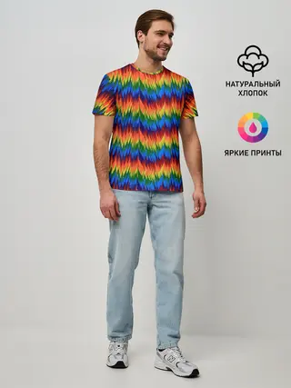 Мужская базовая футболка / РАДУЖНАЯ КИСЛОТА