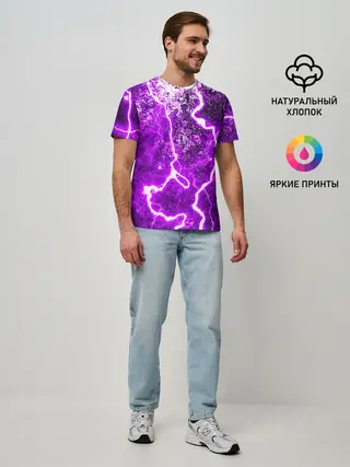 Мужская базовая футболка / НЕОНОВЫЙ STORM