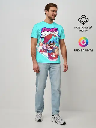 Мужская базовая футболка / FNF Boyfriend