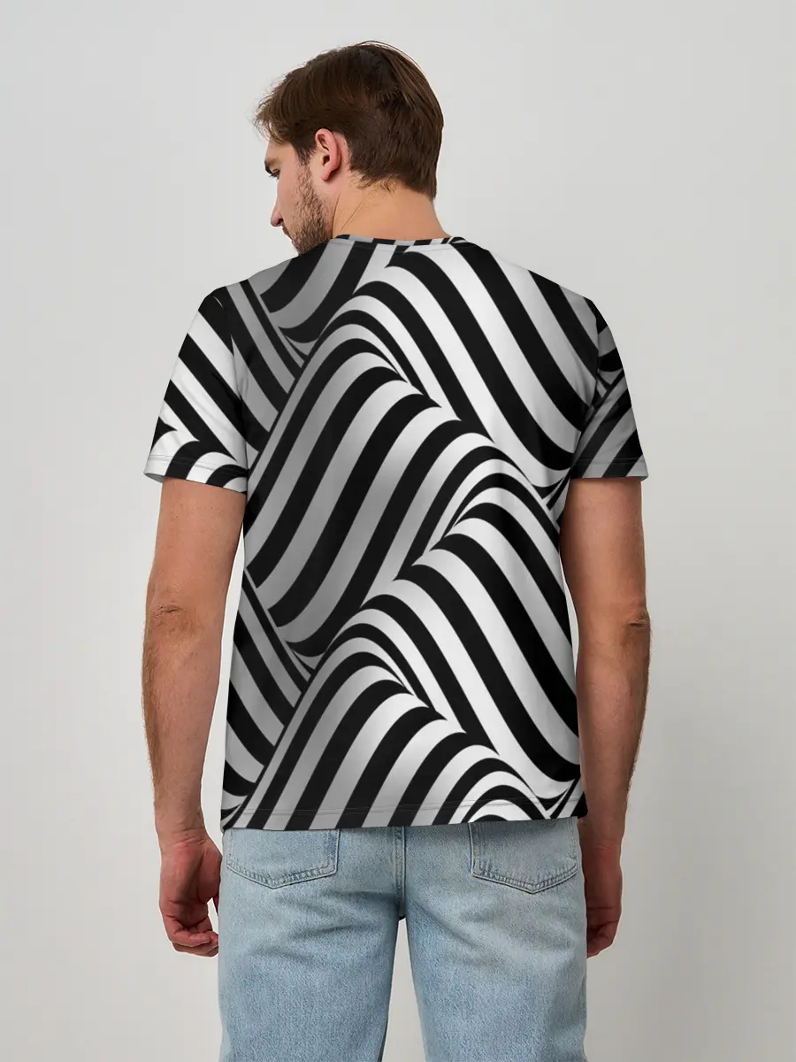 Мужская базовая футболка / 3D Иллюзия
