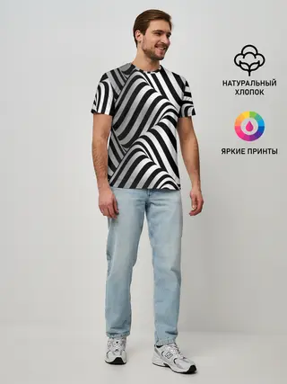 Мужская базовая футболка / 3D Иллюзия