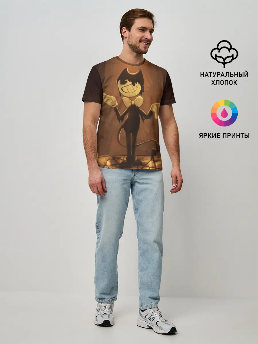 Мужская базовая футболка / Bendy and the ink machine