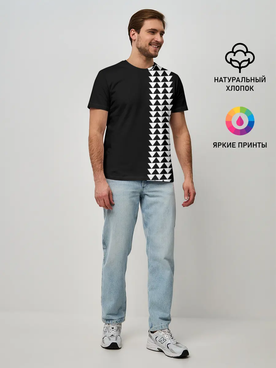 Мужская базовая футболка / Джейсон Момоа тату узор