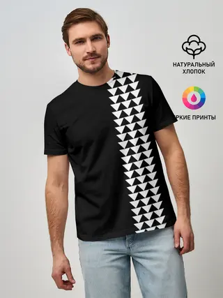 Мужская базовая футболка / Джейсон Момоа тату узор