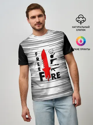 Мужская базовая футболка / Free Fire Фри Фаер,