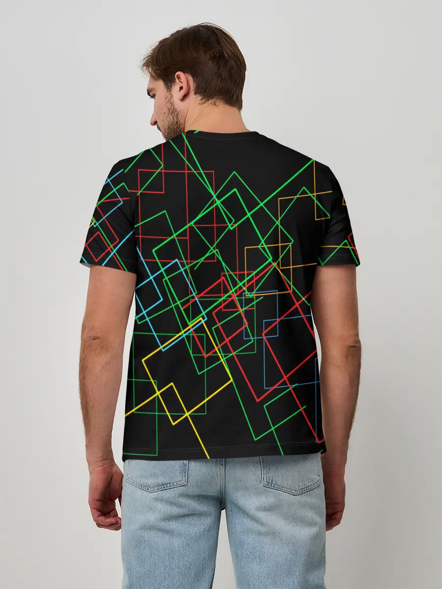 Мужская базовая футболка / BACKGROUND NEON