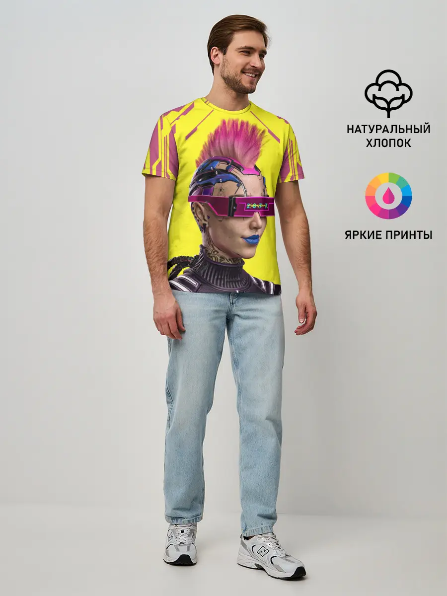 Мужская базовая футболка / CYBERPUNK 2077 | КИБЕРПАНК