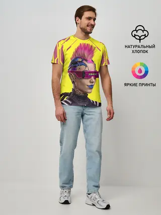 Мужская базовая футболка / CYBERPUNK 2077 | КИБЕРПАНК