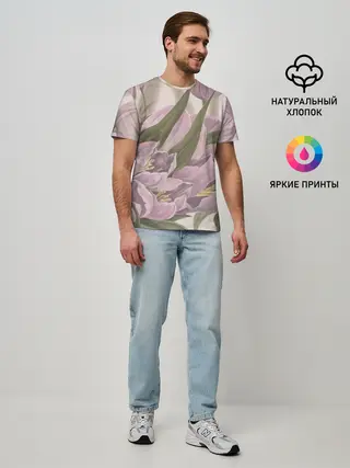 Мужская базовая футболка / Сахарный розовый