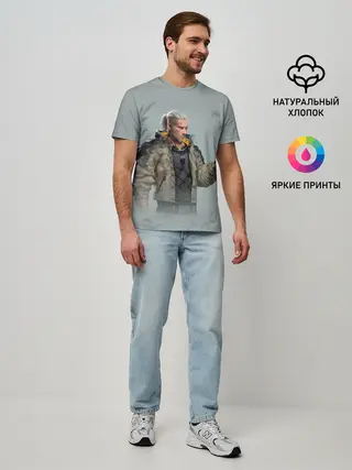 Мужская базовая футболка / КиберГеральт