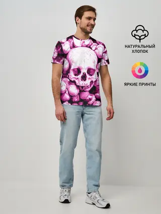 Мужская базовая футболка / череп