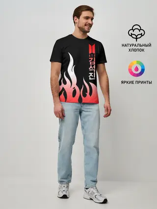 Мужская базовая футболка / BTS