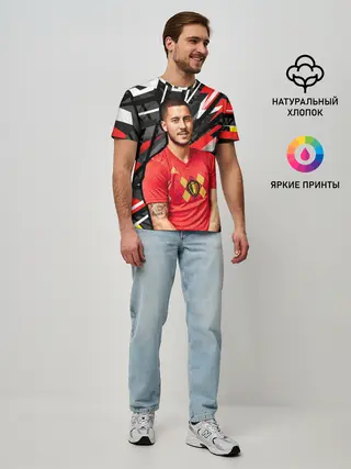 Мужская базовая футболка / Эден Азар