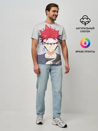 Мужская базовая футболка / Food wars Shokugeki no Soma