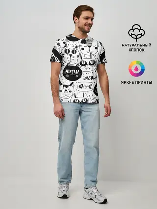 Мужская базовая футболка / Кошки