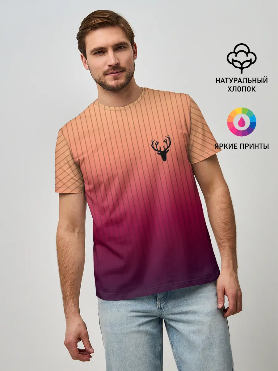 Мужская базовая футболка / The Gradient Of Deer