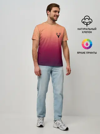 Мужская базовая футболка / The Gradient Of Deer