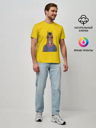 Мужская базовая футболка / Конь БоДжек