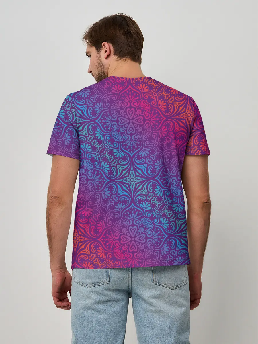 Мужская базовая футболка / Роскошный Ом