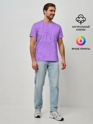 Мужская базовая футболка / Квадраты в квадратах